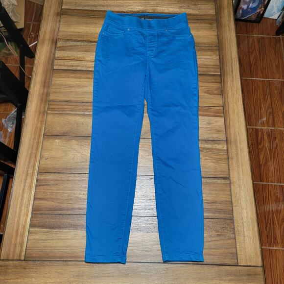 NY&C High-Waist Pull-On Blue Leggings w/ Faux Front Pockets - Size Medium - Picture 1 of 6
